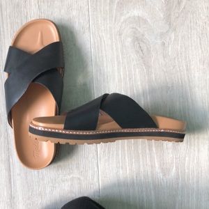 Madewell Dayna Lugsole Slide Leather Sandal size 9.5